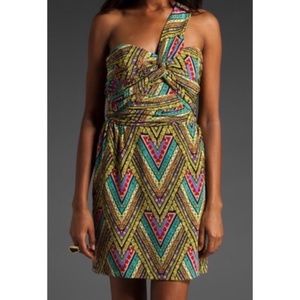 Mara Hoffman Silk Printed One-Shoulder Dress